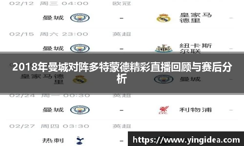 2018年曼城对阵多特蒙德精彩直播回顾与赛后分析